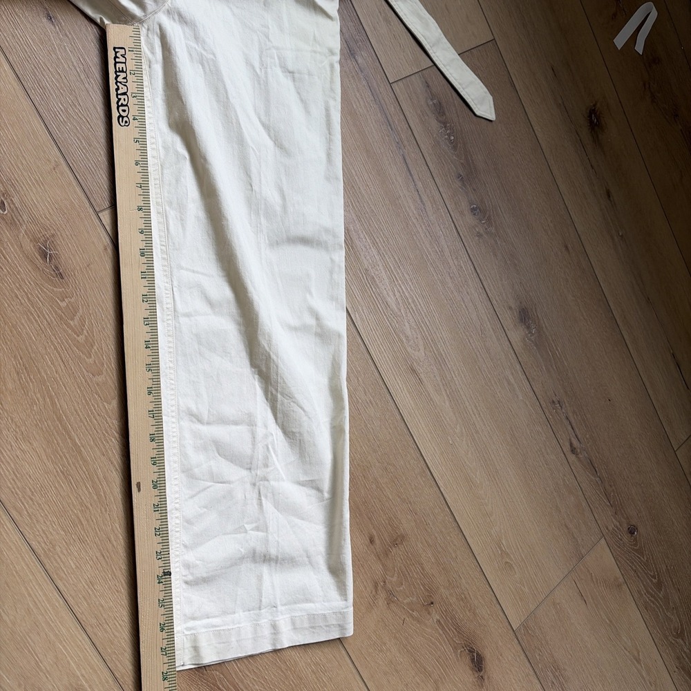 Polo Ralph Lauren Cream Utility  Safari Belted Womens Size 2 Wide Leg Jumpsuit - Picture 4 of 10